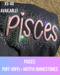 Pisces Puff Vinyl + Rhinestone Tee