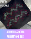 Aquarius Zodiac Rhinestone Tee
