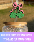 Coquette Clover Straw Topper| Standard Cup Straw Charm