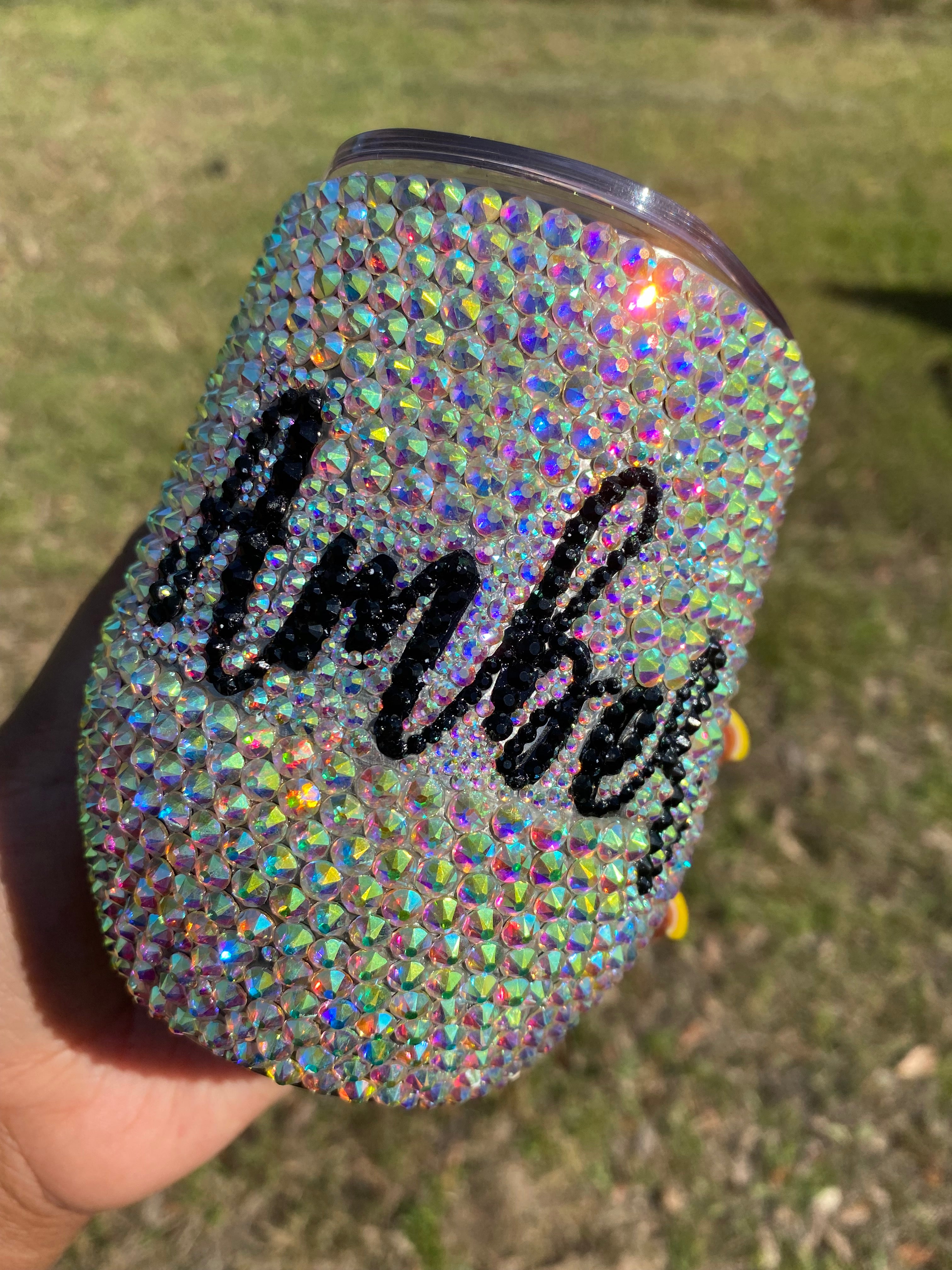 Custom Stainless Steel FULL Bling 12 ounce Wine Tumbler
