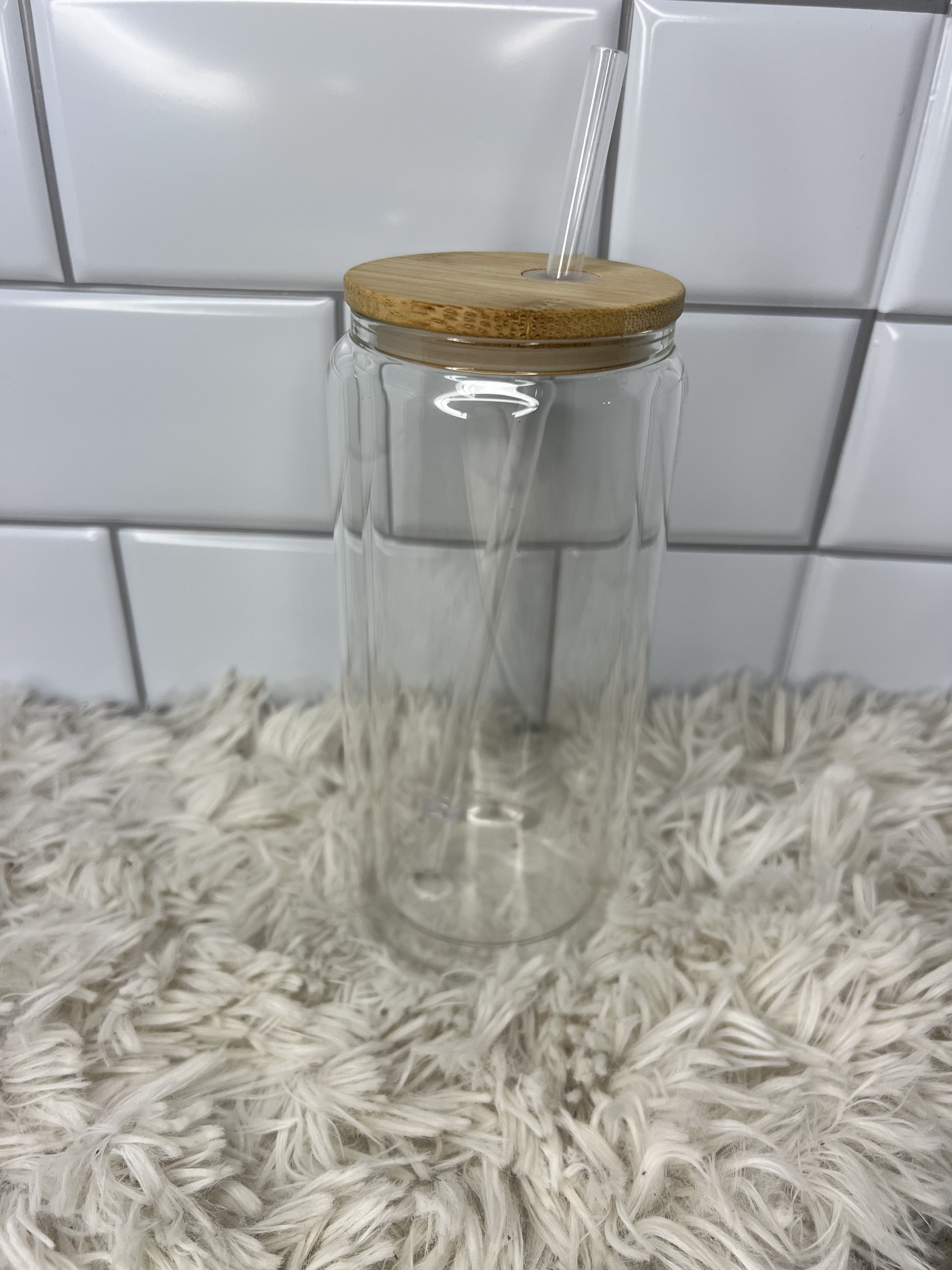 Custom 15oz Snow Globe GLASS Tumbler- Plain